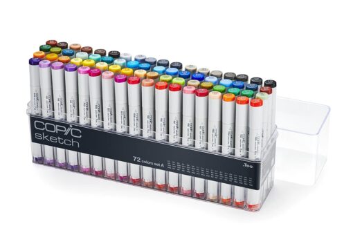 Copic, 72-Color Sketch Marker Set, Multi Count A Copic Set A Sketch Marker (Pack of 72)