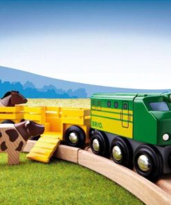 Brio World 33404 - Farm Train - 5 Piece Wooden Toy Train Set for Kids Age 3 and Up 7 615bQql2HxL