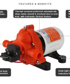 SEAFLO 33-Series Industrial Water Pressure Pump w/Power Plug for Wall Outlet - 115VAC, 3.3 GPM, 45 PSI 25 615bUcUkmCL