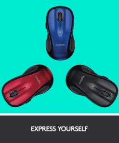 Logitech M510 Wireless Computer Mouse – Comfortable Shape with USB Unifying Receiver, with Back/Forward Buttons and Side-to-Side Scrolling, Blue Dark Blue 39 615c9LBRrJL 1