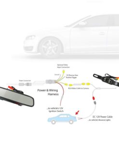WEIKAILTD Backup Camera and Monitor Kit, 4.3" Car Vehicle Rearview Mirror Monitor for DVD/VCR/Car Reverse Camera Waterproof Car License Plate Rear View Camera (4.3" Backup Camera and Monitor Kit) 10 615ch9a3EML