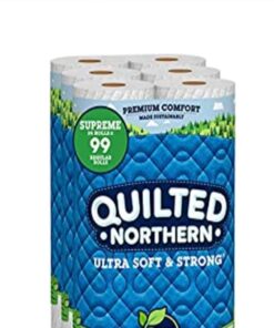 Quilted Northern Ultra Soft & Strong Toilet Paper, 24 Supreme Rolls = 99 Regular Rolls, 2-ply Bath Tissue,8 Count (Pack of 3) 36 615dXyy8eL