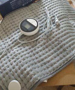 Heating Pad for Back Pain Relief Large 17 x 33, Electric Heated Pad Moist for Back Pain Muscle,Soft Heating Pads for Cramps, Abdomen, Waist, Neck, Shoulder with Heat Settings and Auto-Off (Gray) 17 x 33 Gray 39 615f34OLwBL