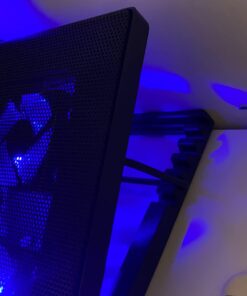 Kootek Laptop Cooling Pad 12"-17" Cooler Pad Chill Mat 5 Quiet Fans LED Lights and 2 USB 2.0 Ports Adjustable Mounts Laptop Stand Height Angle, Blue 53 615gbGd0 4L