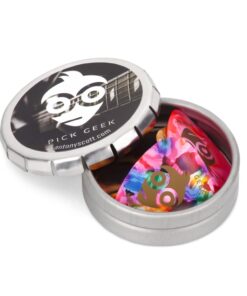 Pick Geek Cube | 2 x Sets of Premium Guitar Picks for your Electric, Acoustic or Bass Guitar | Celluloid & Delrin (Tortex) | X Heavy, Heavy, Medium & Light | Gifted in 2 x Metal Pocket Boxes 15 615gsc fKhL