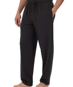 Fruit of the Loom Men's Extended Sizes Jersey Knit Sleep Pajama Lounge Pant (1 & 2 Packs) Large Black 10 615gy9Bz2kL