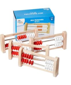 hand2mind Mini 20 Bead Wooden Rekenrek, Abacus for Kids Math, Math Manipulatives Kindergarten, Counting Rack for Kids, Counters for Kids Math, Educational Toys for Elementary Kids (Set of 4) Games Set of 4 19 615hMoGIDlL