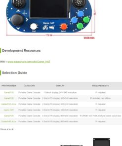 Waveshare Game HAT Compatible with Raspberry Pi 4B/A+/B+/2B/3B/3B+/Zero W/Zero WH 3.5inch IPS Screen 480×320 Resolution Onboard Speaker and Earphone Jack 35 615iaXT ZSL