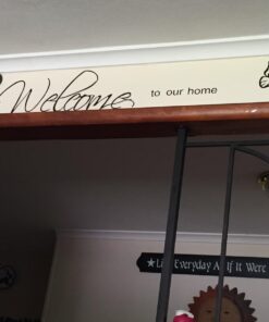 LovingIn XQ1 Butterfly Pattern Welcome to Our Home Quotes Saying Vinyl Wall Sticker, 71X21cm 13 615ihPiRZL