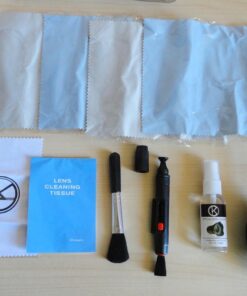 Professional Camera Cleaning Kit for DSLR Cameras (Canon, Nikon, Pentax, Sony) Including 1 Double Sided Lens Cleaning Pen / 1 Bottle of Optical Lens Cleaning Fluid / 1 Booklet of 50 Sheet 30 615jXWZdEnL