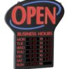 Newon LED "Open" Lighted Business Sign, Electronic Programmable Business Hours Sign with Flashing Effects, 23.4" x 20.4", Red/Black. Ultra Bright Neon Lights for Party Bar coffee shop Wall Decor Sign Lighted Open Sign with Digital Business Hours 28 615jkCopQrL
