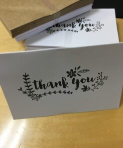 Amazon Basics Thank You Cards and Envelopes, 48 Count, Black and White 18 615jx12vMlL