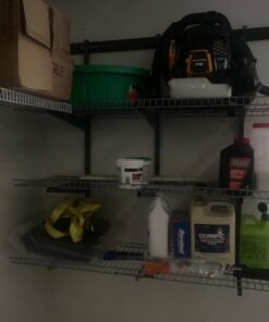 Rubbermaid FastTrack Wall Mounted Storage and Organization System Rail for Home and Garage, Horizontal 48", Holds up to 1,750 pounds, Black, Perfect for Yard Tools/Sports Equipment/Ladders 48" Rail 43 615k5N5NIGL