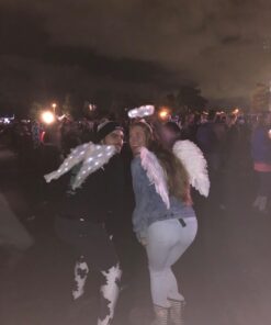 Kangaroo Angel Halo Headband for White Angel Costume - Light up Headband with 6 White LED Lights & Feathers for Kids and Adults – Angel Halloween Costume Accessories for Women and Teen Girls 28 615lWx2eVbL