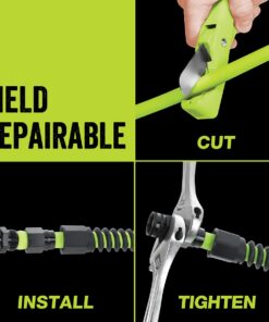 Flexzilla Pro Water Hose with Reusable Fittings, 5/8 in. x 75 ft., Heavy Duty, Lightweight, Drinking Water Safe, ZillaGreen - HFZWP575-E 5/8" (inches) x 75' (feet) 7 615lics7p3L