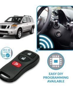 Keyless2Go Replacement for Keyless Entry Remote Car Key Fob 3 Button KBRASTU15-2 Pack 2 pack 16 615mIcFvCHL