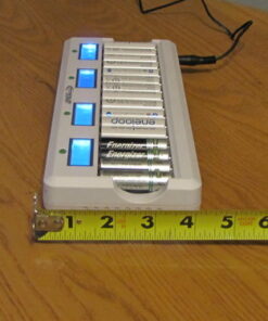 TITANIUM INNOVATIONS 16 Bay Battery Charger/Channel Genius Fast Rechargeable Battery Charger Unit for NiMH AA Batteries/AAA Batteries - MD-1600L - Portable Battery Pack Charger with 2 USB Outlets 23 615nGLLhuL