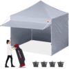 ABCCANOPY Ez Pop up Canopy Tent with Awning and Sidewalls 10x10 Market -Series, Grey Gray 6 615nRjqX6aL