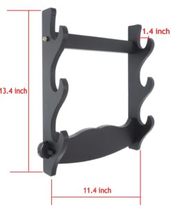Eforlife Sword Holder Wall Mount Japanese Samurai Sword Display Stand Hanger Bracket for Japanese Katana Wakizashi Tanto 3 Layer A 17 615o6cRjgL