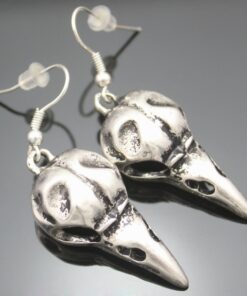 RechicGu Crow Viking Odin Bird Raven Skull Dangle Earrings Skeleton Death Devil Goth Punk Emo Steampunk Vintage Silver 18 615qU9WMM2L