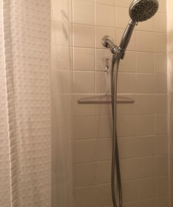 iDesign Plastic Bath Squeegee for Glass with Suction Hook Holder – 12", Clear 21 615qWqLD7PL