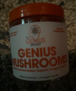 Genius Mushroom - Lions Mane, Cordyceps and Reishi - Immune System Booster & Nootropic Brain Supplement - for Natural Energy, Memory & Liver Support, 90 Veggie Pills Mushroom Complex - 90 Count 28 615rbc3ulWL