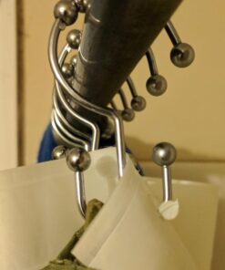 Utopia Bedding Shower Curtain Hooks Rings, Rust-Resistant Metal Double Roller Glide Shower Hooks for Bathroom Shower Rods Curtains, Set of 12 - Chrome 40 615rfzIVPLL