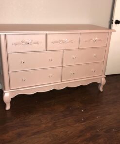 Evolur Aurora Dresser, 54x20.3x34 Inch (Pack of 1), Dusty Rose Evolur Aurora 7 Drawer Double Dresser 29 615sppS3YGL