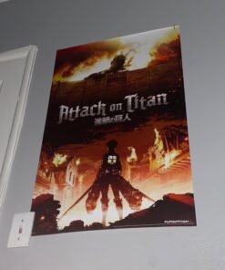 Trends International Attack on Titan - Fire Wall Poster, 22.375" x 34", Unframed Version 24 615t2RqDspL