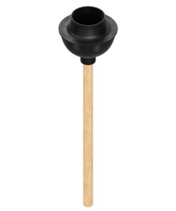 SteadMax Rubber Toilet Plunger, Double Thrust Force Cup, Heavy Duty, Commercial Grade with 18” Wood Handle (3 Pack) 3 Pack 11 615t6zs3b7L