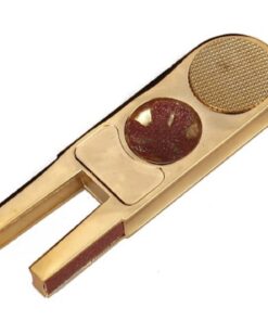 Gold U-Shaped Pool Cue Tip Scuffer Burnisher / Made of Solid Alloy, Also Can Be Used as Tapper, Dime Shaper, Nickel Shaper, Trimmer and Burnisher Model