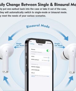 Wireless Earbuds, Bluetooth 5.3 Headphones Mini Wireless in Ear with ENC Noise Cancelling Mic, 30H with HiFi Stereo IP7 Waterproof Earphones Air Buds Pro Touch Control Smart Pop-up Auto Pairing White-Pro 10 615tvlAzwbL