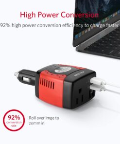 BESTEK 150W Power Inverter 12V to 110V Voltage Converter Car Charger Power Adapter with 3.1A Dual USB Charging Ports 17 615vHMQx2AL