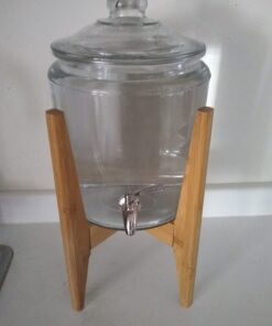 Anchor Hocking 2 Gallon Heritage Hill Beverage Dispenser with Lid (2 piece, all glass, dishwasher safe) Heritage Hill Jar Bev Dispenser 37 615vV5EVFXL