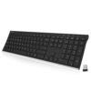 Arteck 2.4G Wireless Keyboard Stainless Steel Ultra Slim Full Size Keyboard with Numeric Keypad for Computer/Desktop/PC/Laptop/Surface/Smart TV and Windows 10/8/ 7 Built in Rechargeable Battery 41 615wODNPYJL