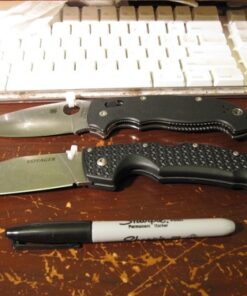 Spyderco Manix 2 XL Folding Knife - Black G-10 Handle with PlainEdge, Full-Flat Grind, CPM S30V Steel Blade and Ball Bearing 45 615x LjR2yL
