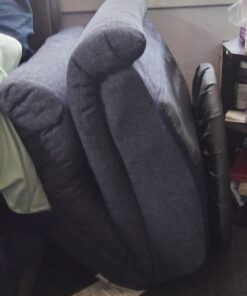 Amazon Basics Swivel Foam Lounge Chair - with Headrest, Adjustable, Denim, Blue, 26.3D x 23.5W x 13.7H in Chair with headrest 44 615yUv0nXXL