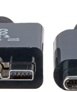 Amazon Basics USB-C to Micro USB 3.1 Gen 2 Fast Charging Cable, 10Gbps High-Speed, 3 Foot, Black 1-Pack 17 615z1fLFuL