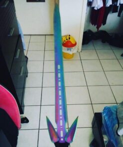 SZCO Supplies Rainbow Ninja Sword with 2Piece Throwing Knives Sam 37 616 qABKWL