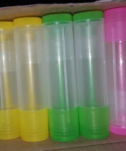 Lip Balm Container Tubes - 50-Pack (10x5 colors) - DIY - 3/16 Oz (5.5 ml) - Including 50 Writeable (10x5 colors) & 50 Printed Lip Balm Stickers - Twist Mechanism and a Cap - Empty - Make Lip Balm 53 6160BEgZ hL 2
