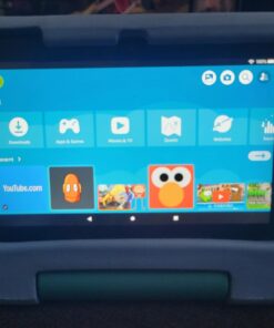 Amazon Fire 7 Kids tablet, ages 3-7. Top-selling 7" kids tablet on Amazon - 2022 | ad-free content with parental controls included, 10-hr battery, 16 GB, Blue 1-year Amazon Kids+ Subscription 21 6160NP9d4UL