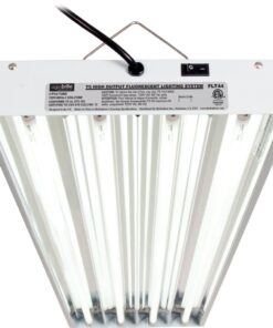 Hydrofarm FLT44 System 4' Fluorescent Grow Light, 1 Count (Pack of 1), White 4 Tubes 4-Feet 15 6160jkFb6oL