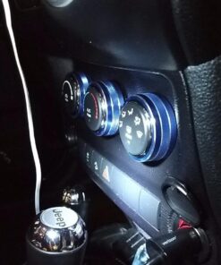 Audio Air Conditioning Button Cover Decoration Twist Switch Ring Trim Interior for Jeep Wrangler JK Patriot Compass Liberty for Dodge Challenger (Blue,3pcs) Blue 30 6161ioRZUL