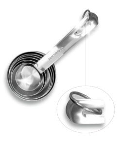 Alternative view of 7-Piece Stainless Steel Measuring Cup Set [Upgraded]