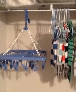 Whitmor Clip and Drip Hanger - Hanging Drying Rack - 26 Clips,Blue 26 6163C7ZHjJL
