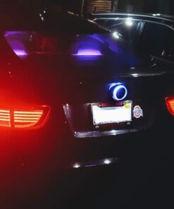 iJDMTOY Compatible with BMW Front Hood or Rear Trunk Lid, Xenon White 3.25-Inch 82mm Roundel LED Emblem Background Illumination Lighting Kit 21 6163xbck73L