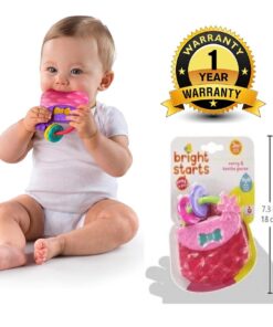 Bright Starts Carry & Teethe Purse Chillable Teether Toy, Ages 3 months +, Pretty in Pink 24 61640QIPQHL 1