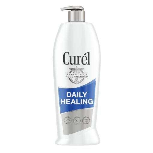 Curel Daily Healing Body Lotion for Dry Skin, Hand and Moisturizer Repairs Skin Retains Moisture, with Advanced Ceramides Complex, 20 Ounce 20 Fl Oz (Pack of 1)