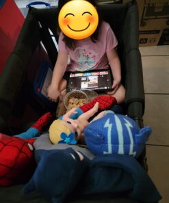 WONDERFOLD W4 Original Quad Stroller Wagon Featuring 4 High Face-to-Face Seats with 5-Point Harnesses, Easy Access Front Zipper Door, and Removable UV-Protection Canopy, Black W4_Original 42 6166WCRAS5L