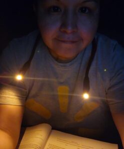 Gritin LED Neck Reading Light,Book Light for Reading in Bed-Eye Caring 3 Colors,Dimmable Brightness,Bendable Arms,80+Hrs Runtime,Neck Round Design,Comfortable&Lightweight for Reading,Crafting,Knitting Black 27 6166sXXC49L